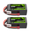 2x OVONIC 4S 2200mAh 14.8V 130C Shorty Lipo Battery with T Plug for 1/10 scale RC Car Truck Airplane - Ovonicshop