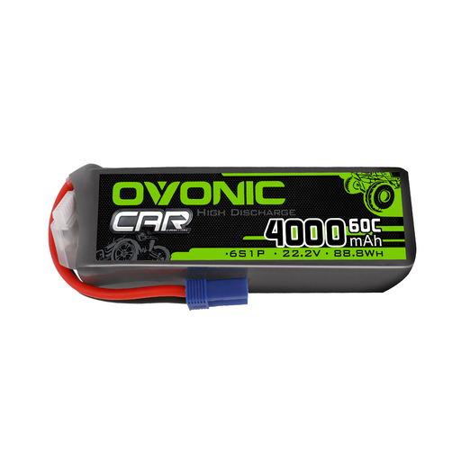 Ovonic 60C 6S 4000mAh 22.2V LiPo Battery with EC5 Plug for Arrma RC Car Aircraft