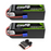 2 x OVONIC 6S Battery 6000mAh 22.2V 120C Lipo Battery with EC5 Connector & Lipo Voltage Checker for 1/8 Scale RC Car & Truck Boat RC Airplane RC Racing