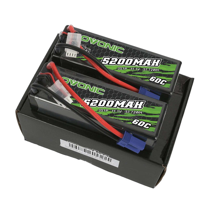 Ovonic Rebel 80C 3S 5200mAh 11.1V Hardcase#30 Lipo Battery For Arrma 3S&6S Cars - EC5 Plug