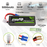 2 x OVONIC 11.1V 120C 5000mAh 3S Lipo Battery with EC5 Plug & Lipo Voltage Checker for 1/8 & 1/10 Scale RC Car Truck Boat RC Airplane Helicopter RC Vehicles
