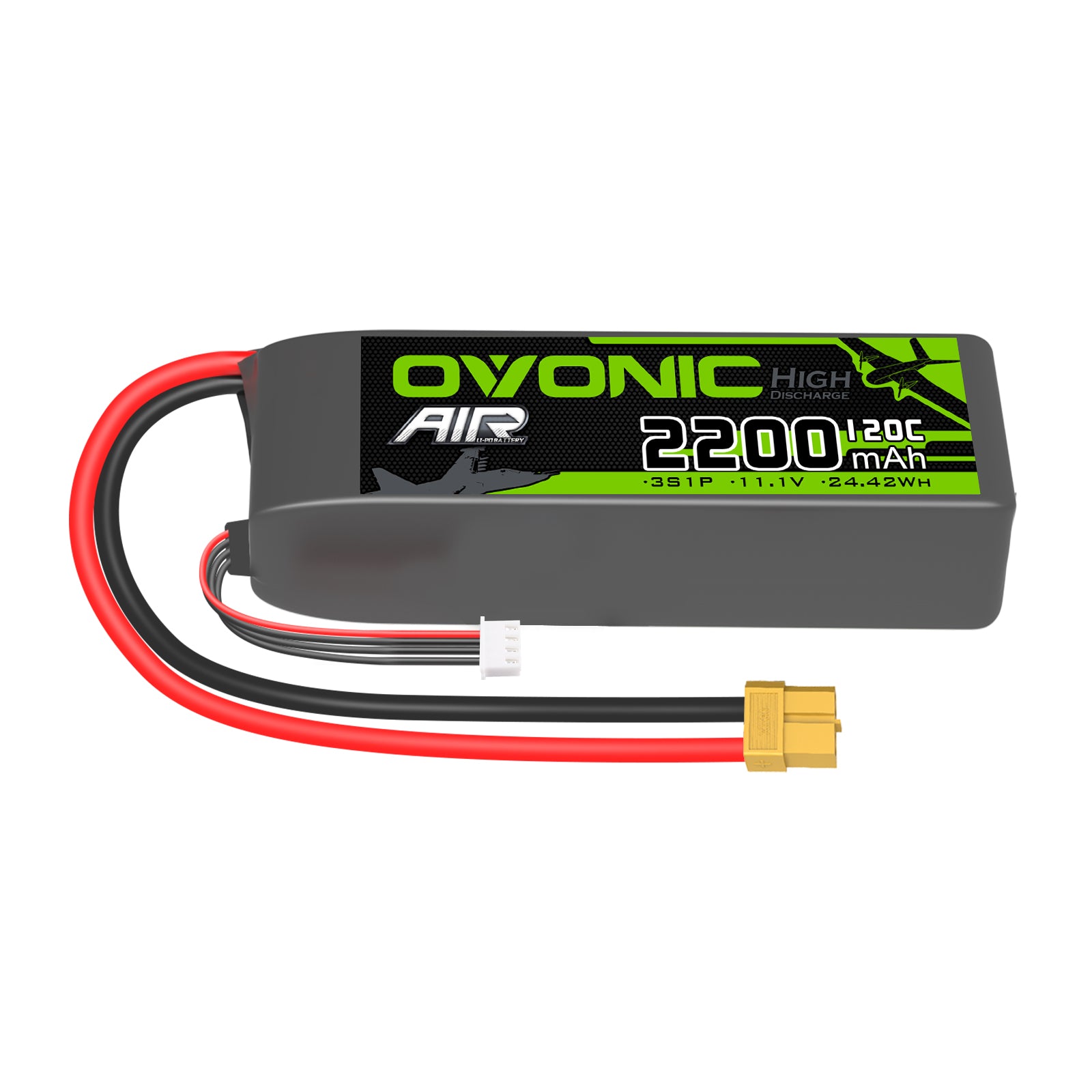 Ovonic 120C 3S 2200mAh 11.1V LiPo Battery for RC Plane CAR Boat - XT60
