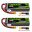 2X OVONIC 6200mAh 2S 7.4V 130C LiPo Battery with XT60 to TRA Plug for 1/10 Scale RC Car Truck Buggy
