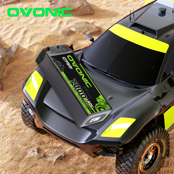 Ovonic 2S 7000mAh 140C 7.6V Hardcase LiHV Battery with 5.0mm Bullet to T/Deans Plug