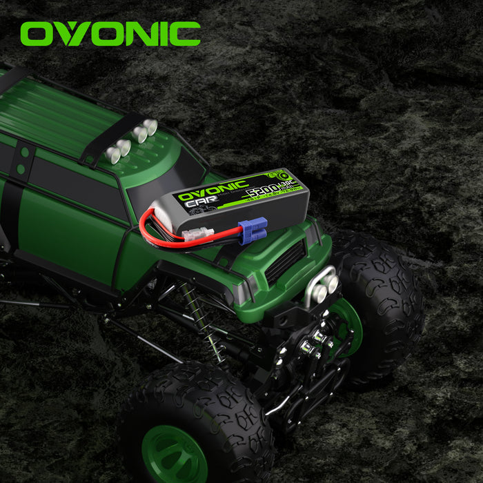 2× OVONIC 4S Lipo Battery 5200mAh 130C 14.8V RC Lipo Battery with EC5 Plug for RC 1/10 1/8 Vehicles Car RC Truck - Ovonicshop