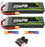 2x OVONIC 11.1V 120C 5000mAh 3S Lipo Battery with EC5 Plug & Lipo Voltage Checker for 1/8 & 1/10 Scale RC Car Truck Boat RC Airplane Helicopter RC Vehicles