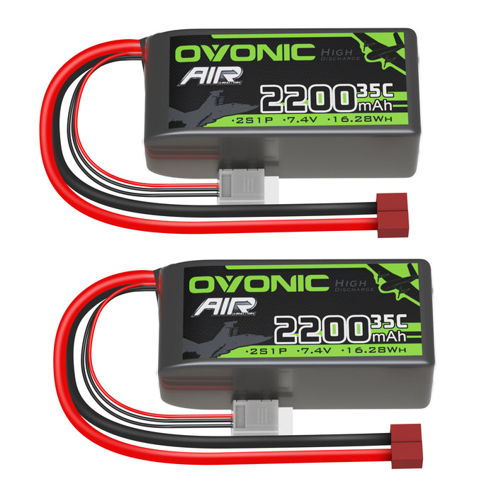 Ovonic 11.1 V 35C 2200mAh 3S1P 11.1V T Plug Lipo Battery with D15 Dual 1.2A 1-3S LiPo Charger - Ovonicshop