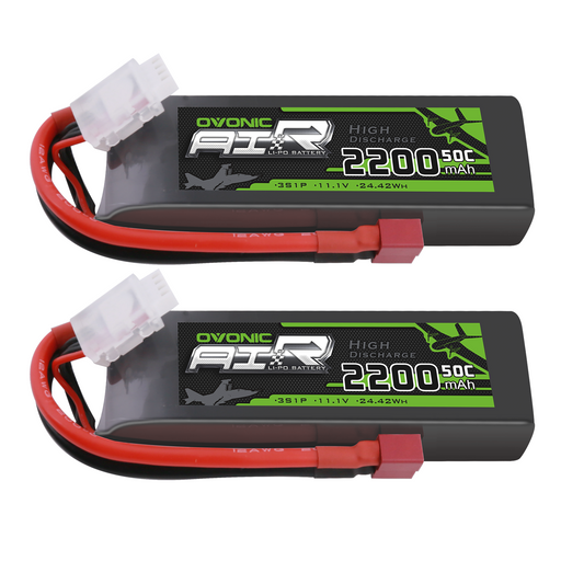 2x Ovonic 50C 11.1V 2200mAh 3S LiPo Battery Pack with Deans Plug for RC Airplane Crawler