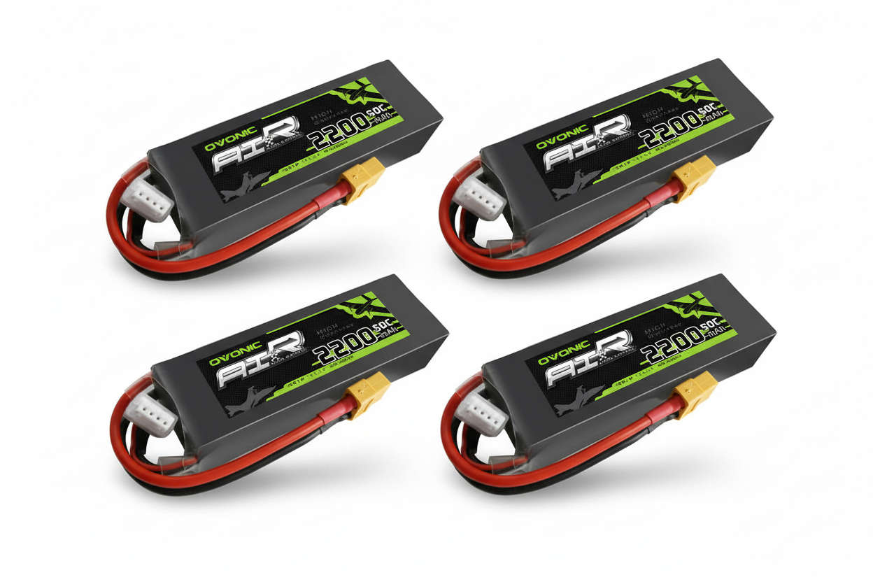 Ovonic 50C 11.1 v 2200mah 3s LiPo Battery Pack with XT60 Plug
