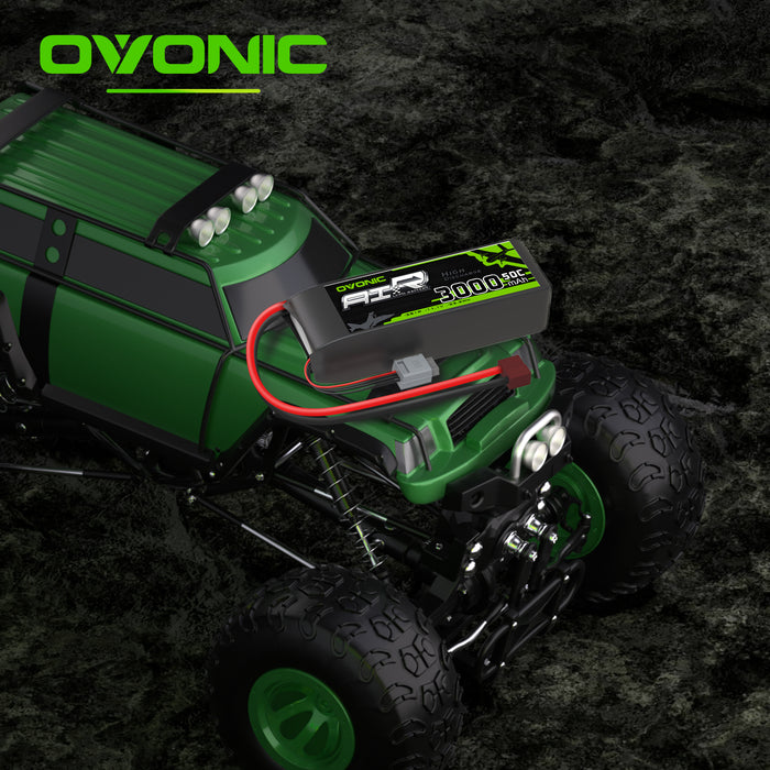 (Pre-Sale) 2x Ovonic 11.1V 3000mAh 3S 50C Shorty LiPo Battery Pack with T Plug for Drone Airplane Heli Car