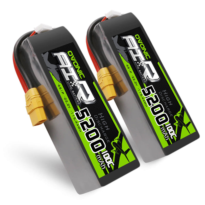 OVONIC 22.2V 5200mAh 6S 100C LiPo with XT90 & AS150 Plug for X-Class Cinelifter
