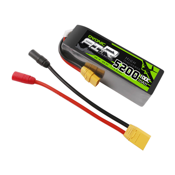 OVONIC 22.2V 5200mAh 6S 100C LiPo with XT90 & AS150 Plug for X-Class Cinelifter