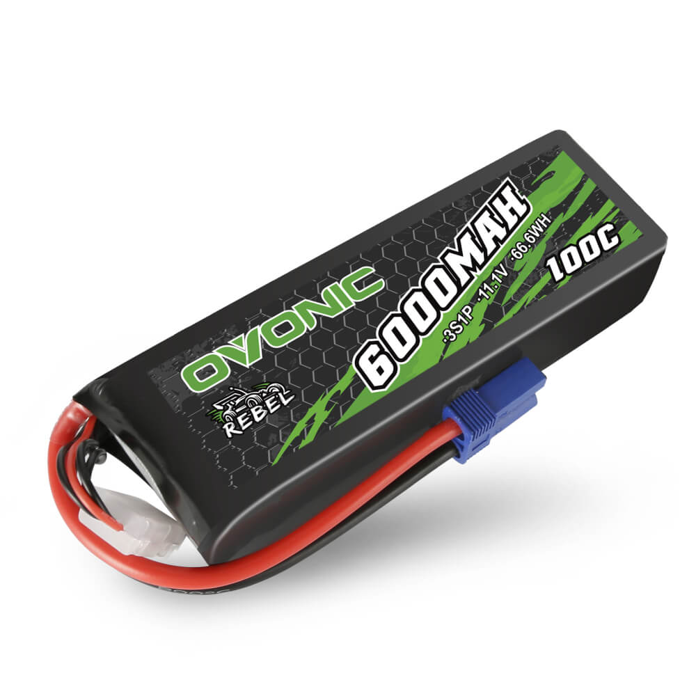 Ovonic Rebel 100C 3S 6000mAh 11.1V LiPo Battery for ARRMA 3S&6S...