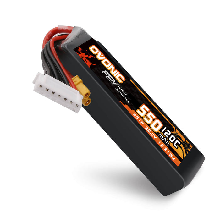 Ovonic 120C 22.2V 6S 550mAh XT30 LiPo Battery for Cinewhoops