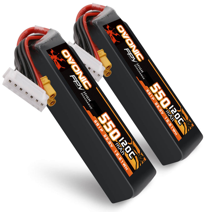 Ovonic 120C 22.2V 6S 550mAh XT30 LiPo Battery for Cinewhoops