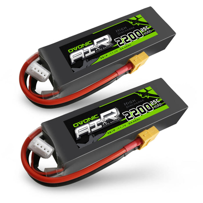 OVONIC 2200mAh 11.1V 3S 25C Battery with XT60 / T Connector for RC Boat Airplane Heli - Ovonicshop