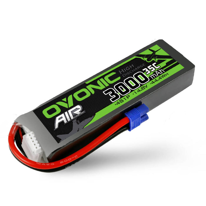 Ovonic 3000mah 4S 14.8V 35C Lipo Battery Pack with EC3 Plug for Airplane&Heli - Ovonicshop