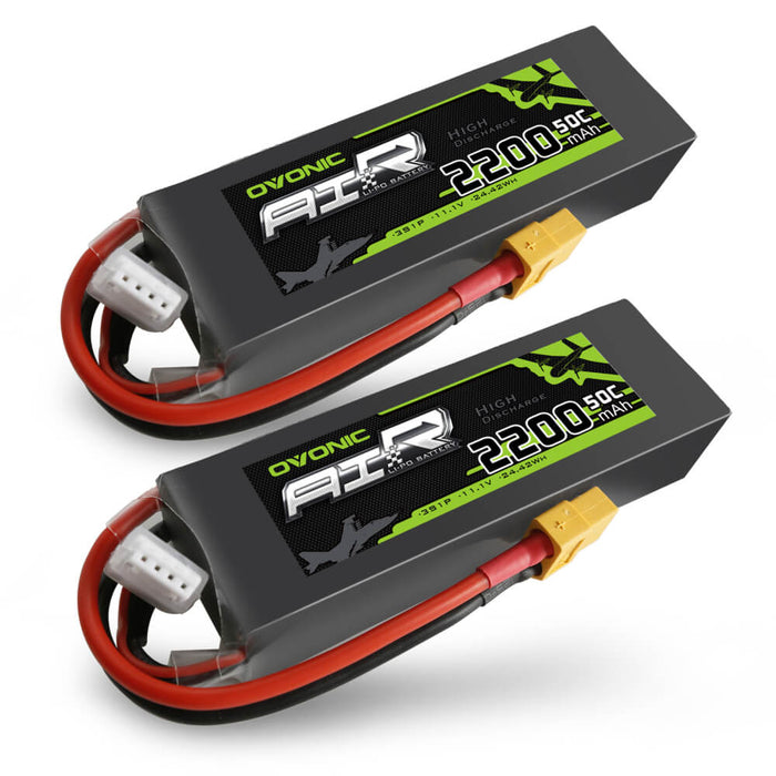 Ovonic 50C 11.1V 2200mAh 3S LiPo Battery Pack with T/ XT60 for Quad RC Airplane Heli Crawler - Ovonicshop