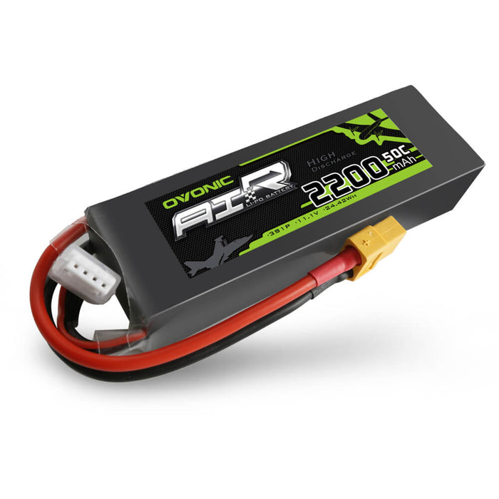 Ovonic 50C 11.1V 2200mAh 3S LiPo Battery Pack with T/ XT60 for Quad RC Airplane Heli Crawler - Ovonicshop