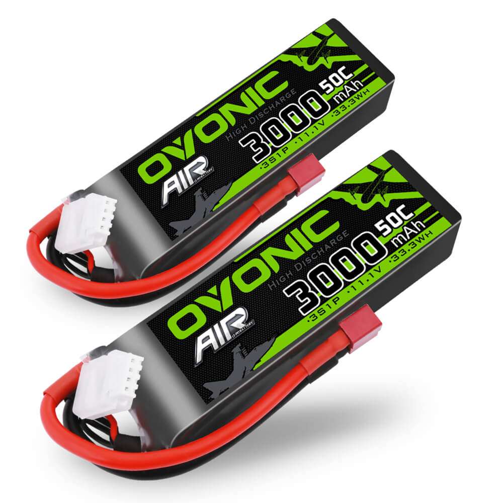 Ovonic 11.1V 3000mAh 3S 50C LiPo Battery Pack with T Plug for Drone Airplane Heli Car