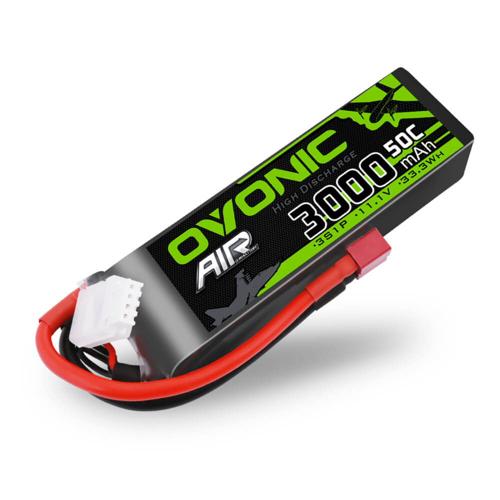 Ovonic 11.1V 3000mAh 3S 50C LiPo Battery Pack with T Plug for Drone Airplane Heli Car - Ovonicshop