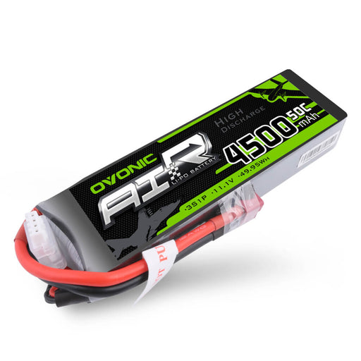 Ovonic 11.1V 50C 3S 4500mAh LiPo Battery Pack with T Plug for RC Heli Car - Ovonicshop