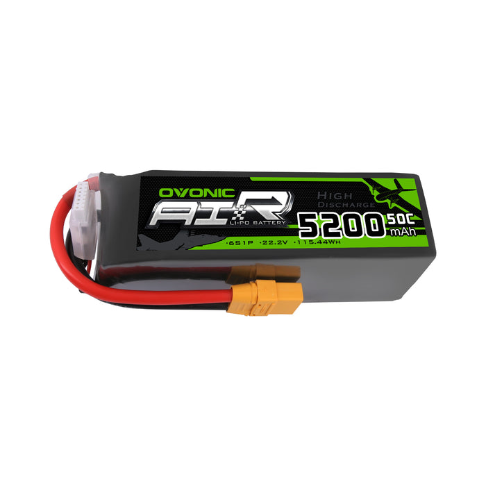 Ovonic 5200mAh 6S 22.2V 50C LiPo Battery Pack with XT90 Plug for X-Class Drone Airplane & Arrma 6S Truck - Ovonicshop
