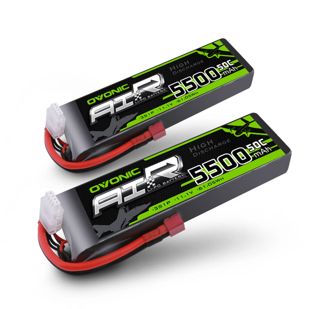 OVONIC 5500mAh 3S 11.1V 50C LiPo Battery Pack with T Plug for 1/7 1/8 1/10 ARRMA car - Ovonicshop