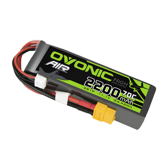 Ovonic 70C 3S 2200mAh 11.1V LiPo Battery for RC Plane CAR Boat - XT60 Plug - Ovonicshop