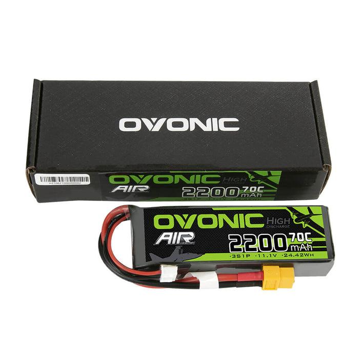 Ovonic 70C 3S 2200mAh 11.1V LiPo Battery for RC Plane CAR Boat - XT60 Plug - Ovonicshop