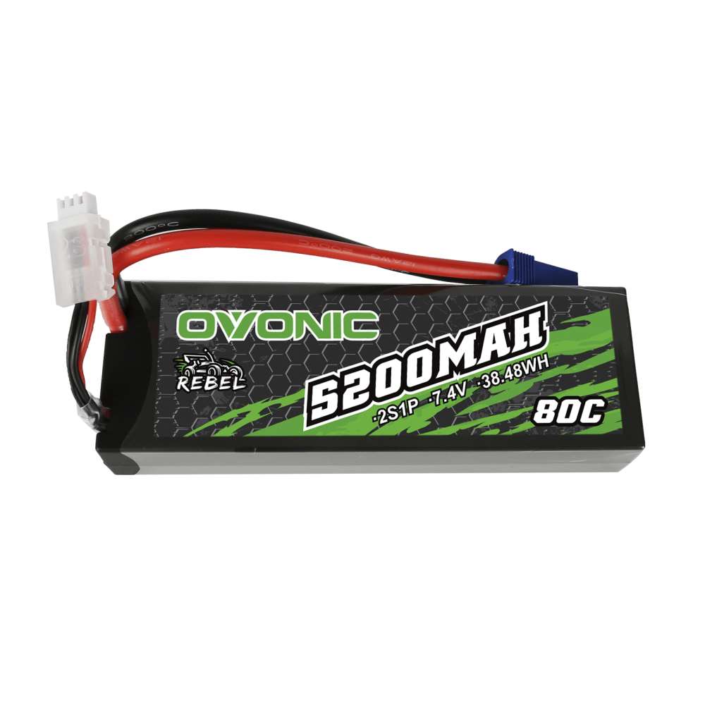 OVONIC 2S Lipo Akku 7,4V 1500mAh 50C mit Deans T Stecker Zellen für FPV