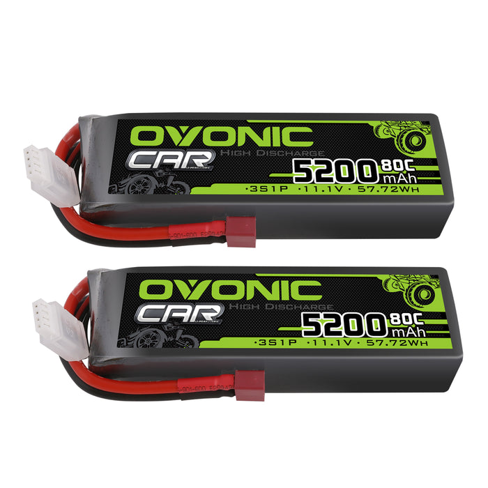 Ovonic Rebel 80C 3S 5200mAh 11.1V Hardcase#30 Lipo Battery For Arrma 3S&6S Cars - EC5 Plug