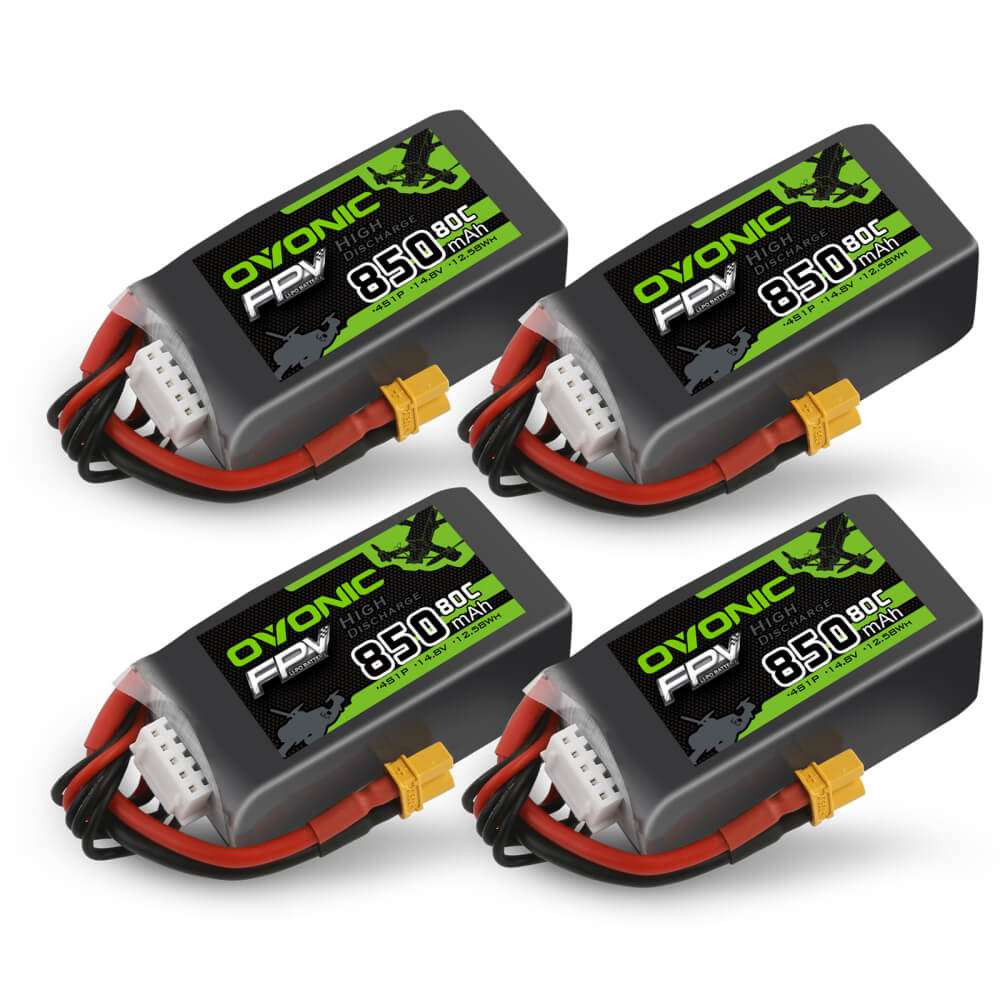 OYONIC 450mAh 100C 4S XT30バッテリー4個 Fpv OYONIC 450mAh 100C 4S XT30バッテリー4個 O-80C-450-4S1P-XT30-4P-4