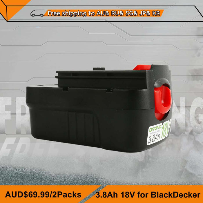 HPB18-OPE2 For BLACK+DECKER 18 Volt HPB18 Battery 2-Pack 244760-00 BD18PSK  A1718