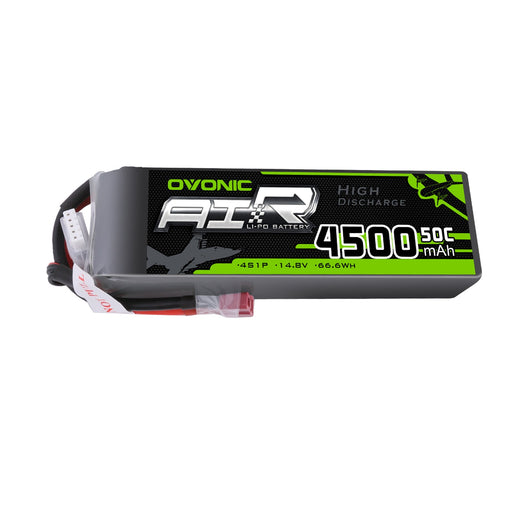 Ovonic 50C 14.8V 4S 4500mAh LiPo Battery Pack with T plug for 1/8 RC Car